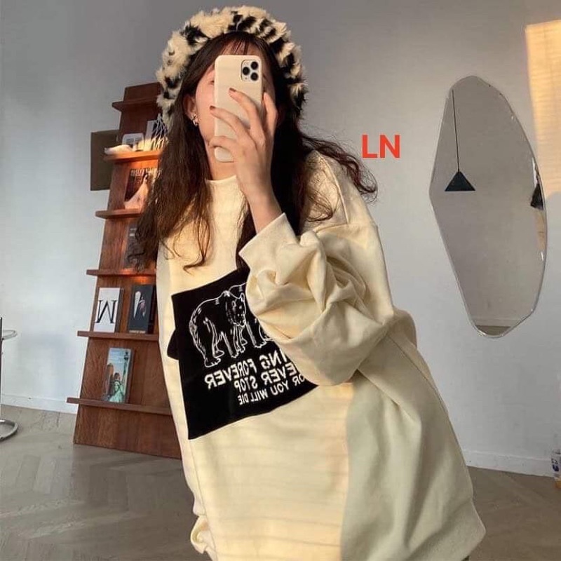 Áo nỉ bo ba con hổ LN11
