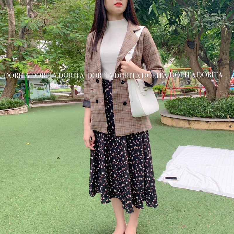 Áo Vest nữ, áo khoác Blazer 2 lớp Form Hàn Quốc, 4 cúc mẫu mới - Dorita Boutique | BigBuy360 - bigbuy360.vn