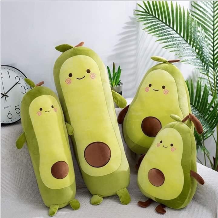 [CÓ SẴN] GẤU BÔNG ÔM TRÁI BƠ TRÒN 45CM