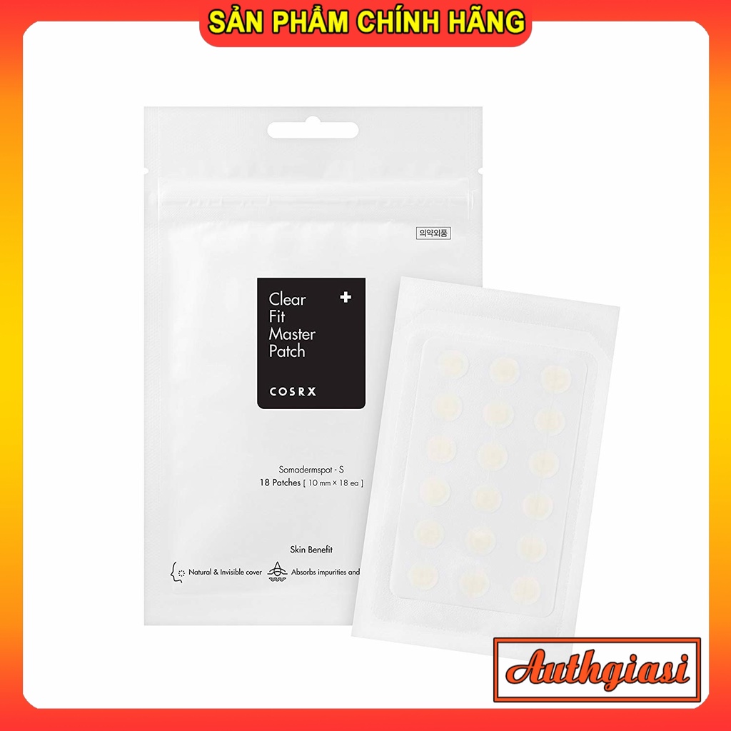 Miếng dán sạch mụn COSRX CLEAR FIT MASTER PATCH màu đen miếng dán tàn hình 18 miếng