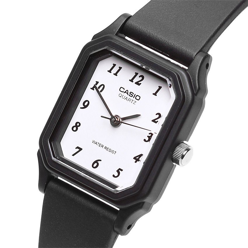 Đồng hồ nữ Casio LQ-142-7BDF Chính hãng - Chống nước - Dây nhựa đen mặt trắng- bảo h