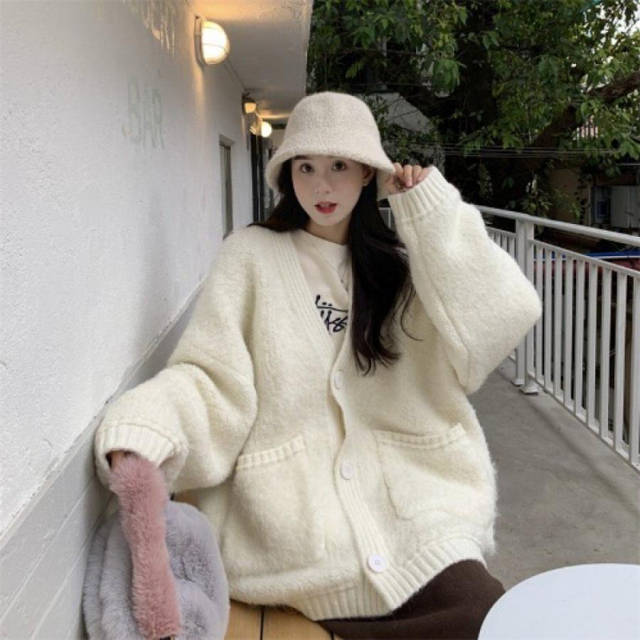 Áo khoác cardigan nữ len bigsize lông thỏ dày mịn form rộng VANISA AK018