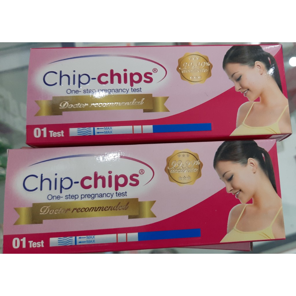 Que thử thai Chip Chips, DỤNG CỤ PHÁT HIỆN THAI SỚM,Giúp phát hiện thai sớm sau giao hợp 7 đến 10 ngày