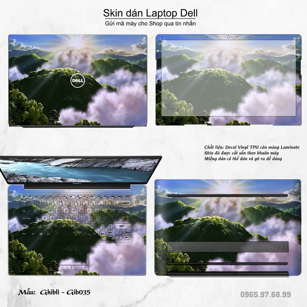 Skin dán Laptop Dell in hình Ghibli movies (inbox mã máy cho Shop)