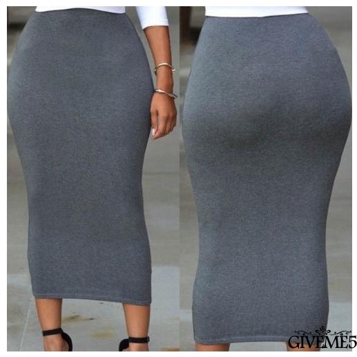 Chân váy bút chì dáng dài lưng cao thời trang nữ tính