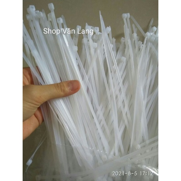 100g dây thít nhựa màu trắng 20cm - hàng loại 1
