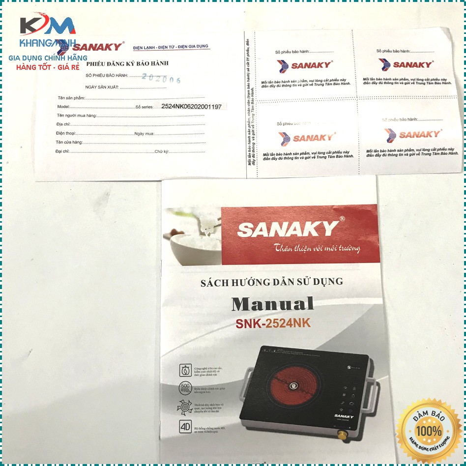 Bếp hồng ngoại cảm ứng Sanaky SNK 2524 NK Hàng chính hãng Bảo Hành 12Tháng