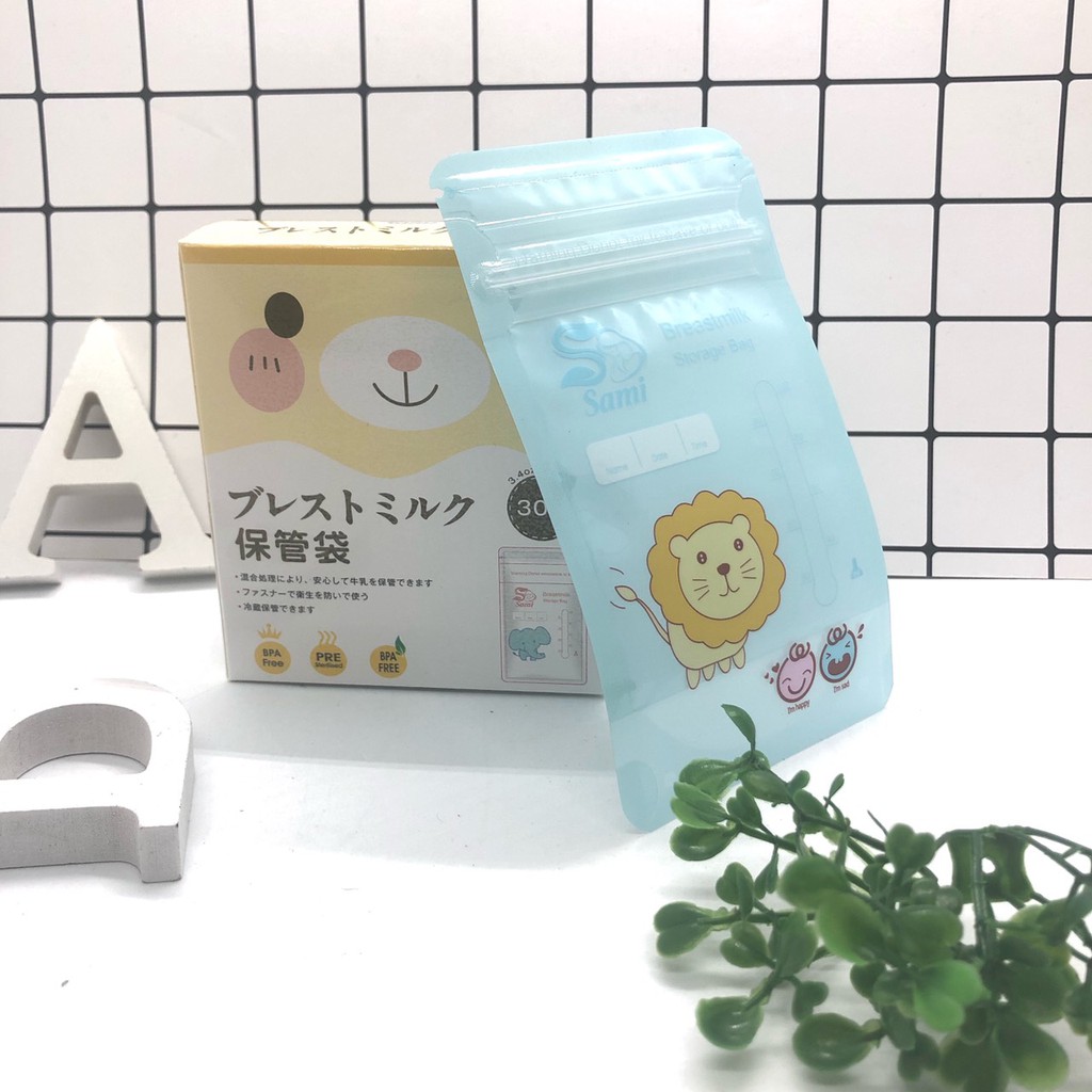 Set 10-20 chiếc túi trữ sữa 100ml Babuu, Sami, Kichilachi cho bé