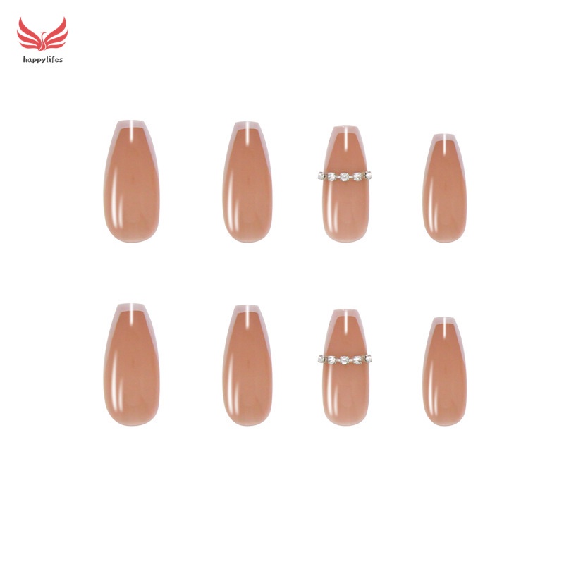 Set 24 móng tay giả thời trang cá tính cho nữ đính đá độc đáo