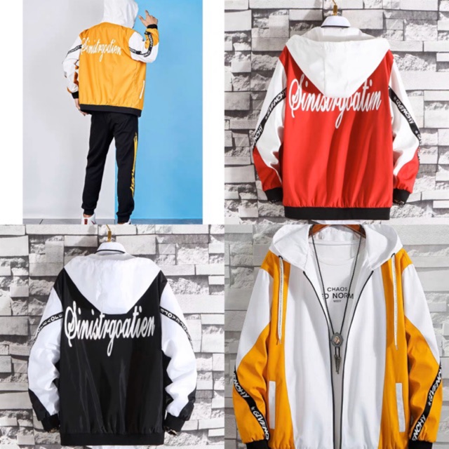 Áo Khoác Dù In Chữ Lưng