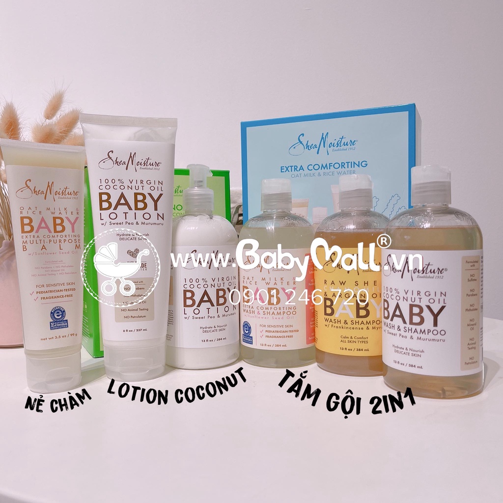 Dầu dưỡng da đa năng Balm Shea Moisture yến mach, nước gạo 99g