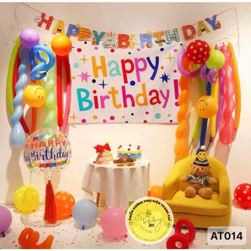 [Mã LIFEXANH03 giảm 10% đơn 500K] Dây Chữ Giấy HAPPY BIRTHDAY Nhiều Chủ Đề