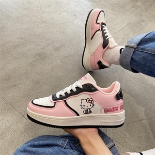  Giày Sneaker Hello Kitty Màu Hồng Thời Trang Mùa Thu Cho Bé Gái 