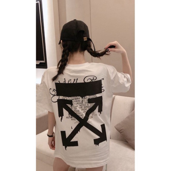 ÁO THUN, ÁO PHÔNG TAY LỠ UNISEX FORM RỘNG OVERSIZE OFF WHITE M169 KL SHOP DUONG SHOP