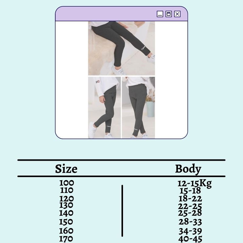 Quần legging bé gái size đại co dãn 4 chiều thoải mái hàng Quảng Châu cao cấp JIMADO SE622