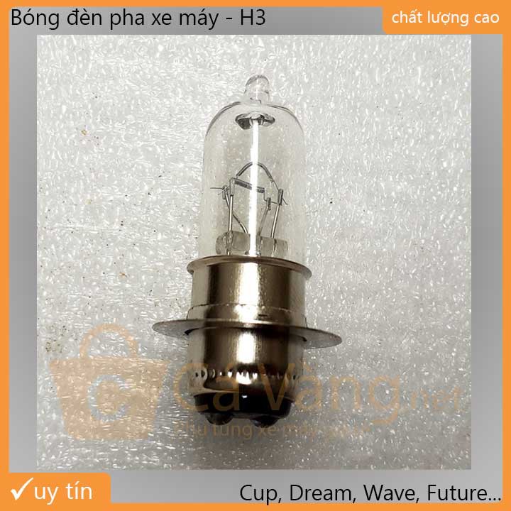 Bóng đèn Pha H3 xe máy 12V 35W siêu sáng - dùng cho xe: Wave, Dream, Future 110, Cup...