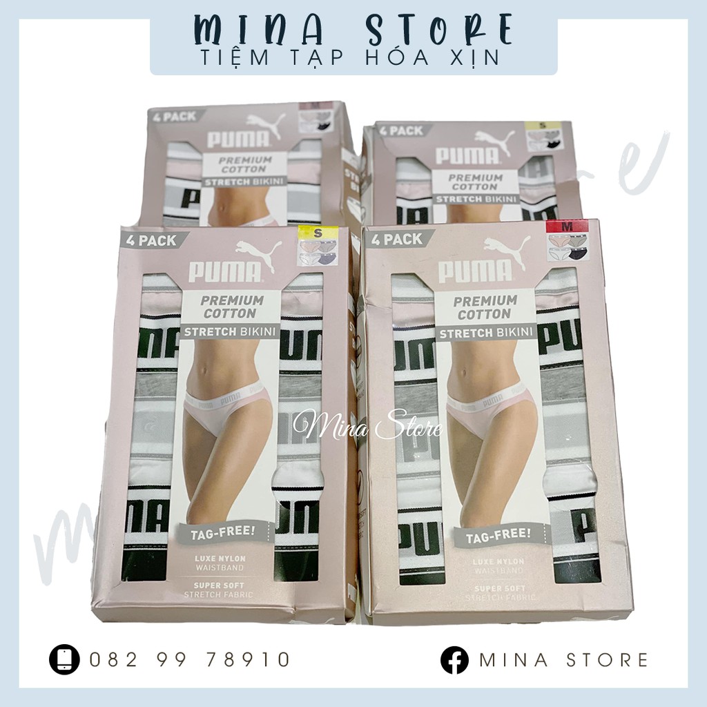 Quần lót nữ Puma - 1 pack 4 quần