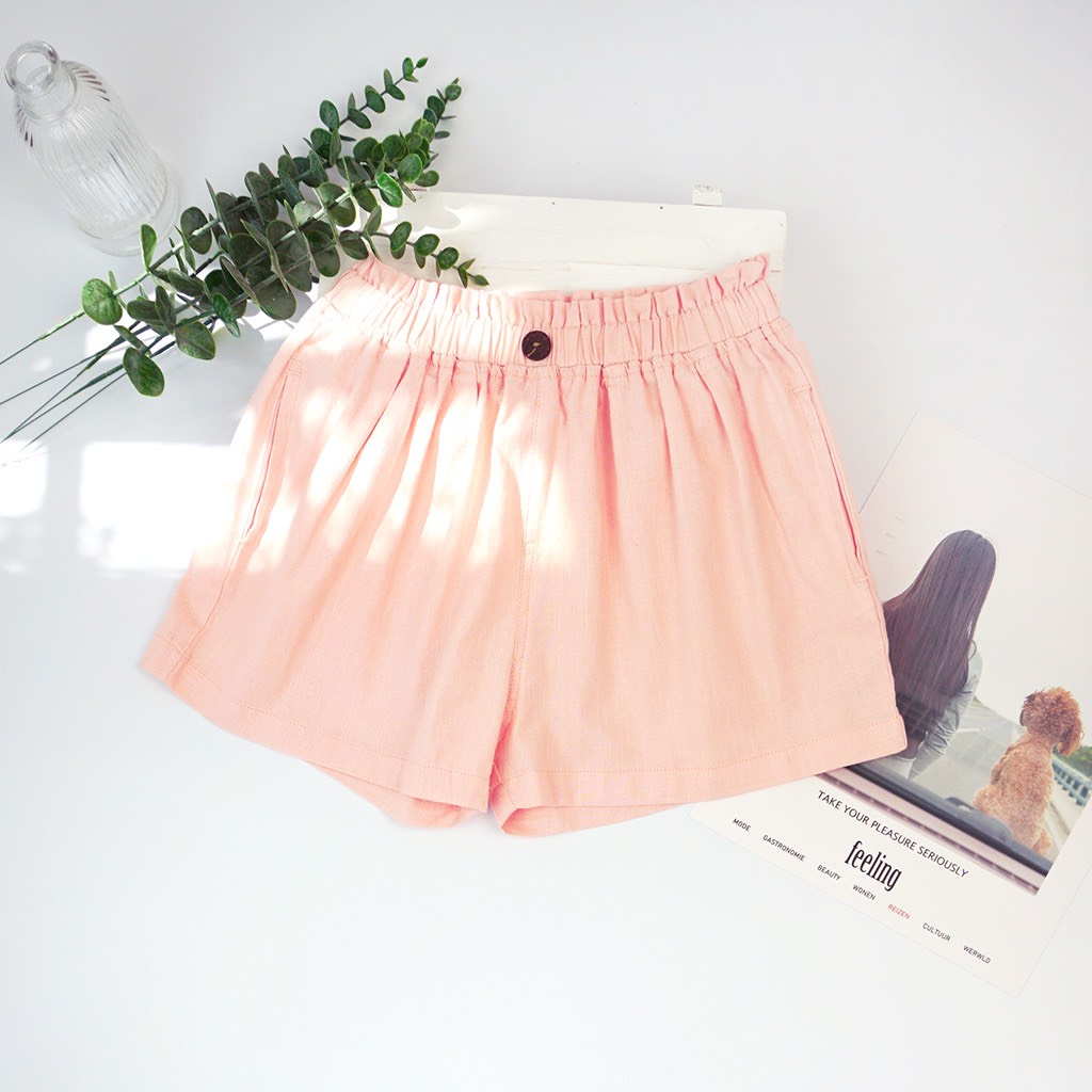 QUẦN SHORT LINEN BKID NHIỀU MÀU CHO BÉ 19-37KG