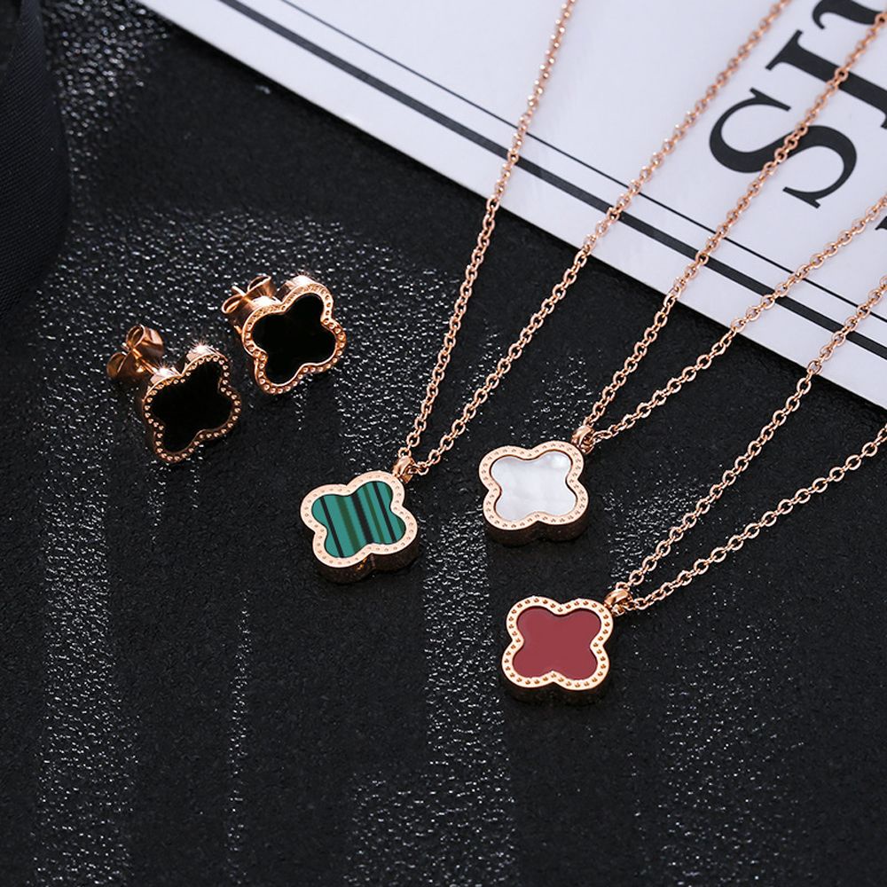 Vòng cổ Choker Hình Cỏ Bốn Lá May Mắn Thời Trang Dành Cho Nữ