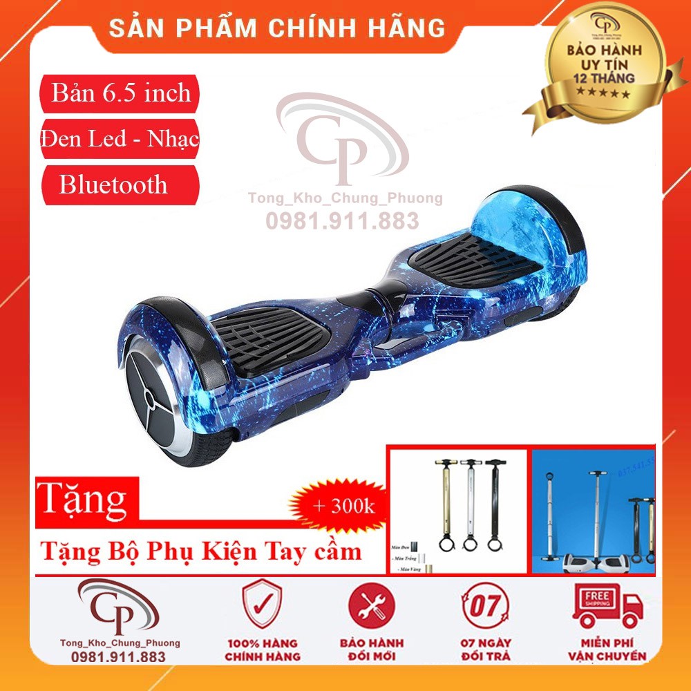 Xe điện tự cân bằng Xe cân bằng điện 2 bánh lớn 6.5 inch. kết nối - Nhạc - Bluetooth