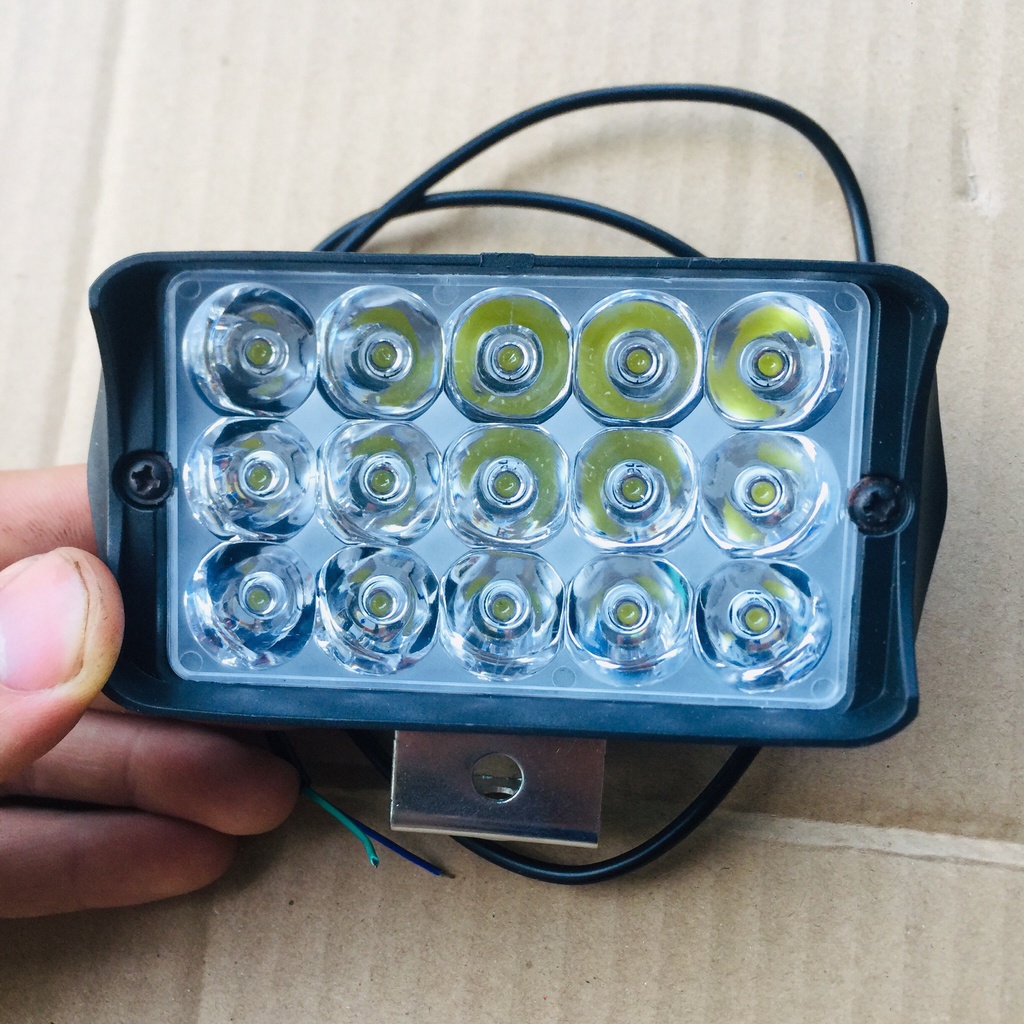 Đèn pha LED 15 bóng siêu sáng cho xe máy xe điện 12V-36W