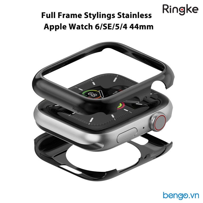 [Mã SKAMPUSHA7 giảm 8% đơn 250k]Ốp Apple Watch 6/SE/5/4 44mm RINGKE Full Frame Stylings Stainless