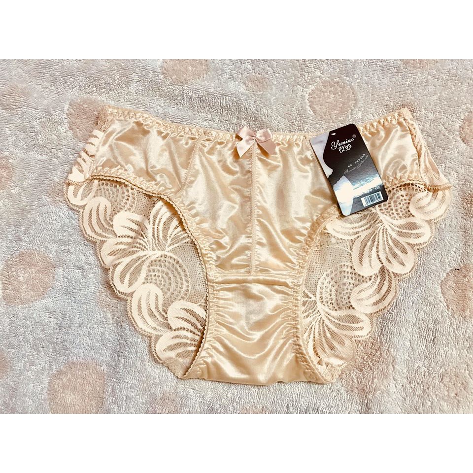 5 Quần Chíp Satin Ren Nơ Cao Cấp