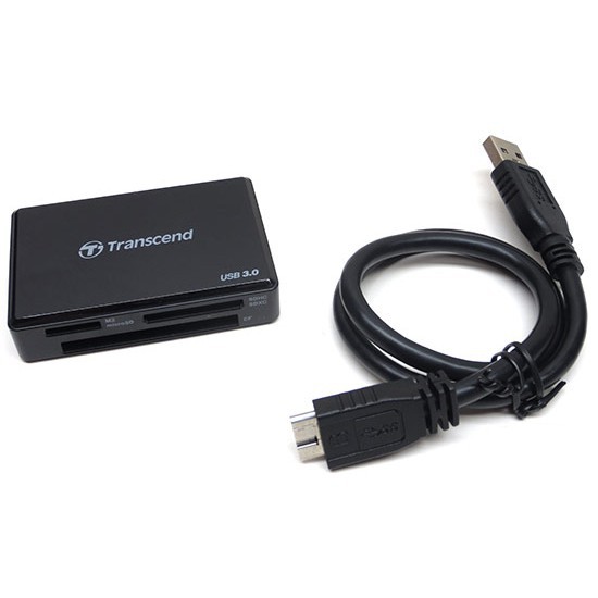 Đầu đọc thẻ nhớ USB 3.0 Transcend RDF8K Card Reader đen black