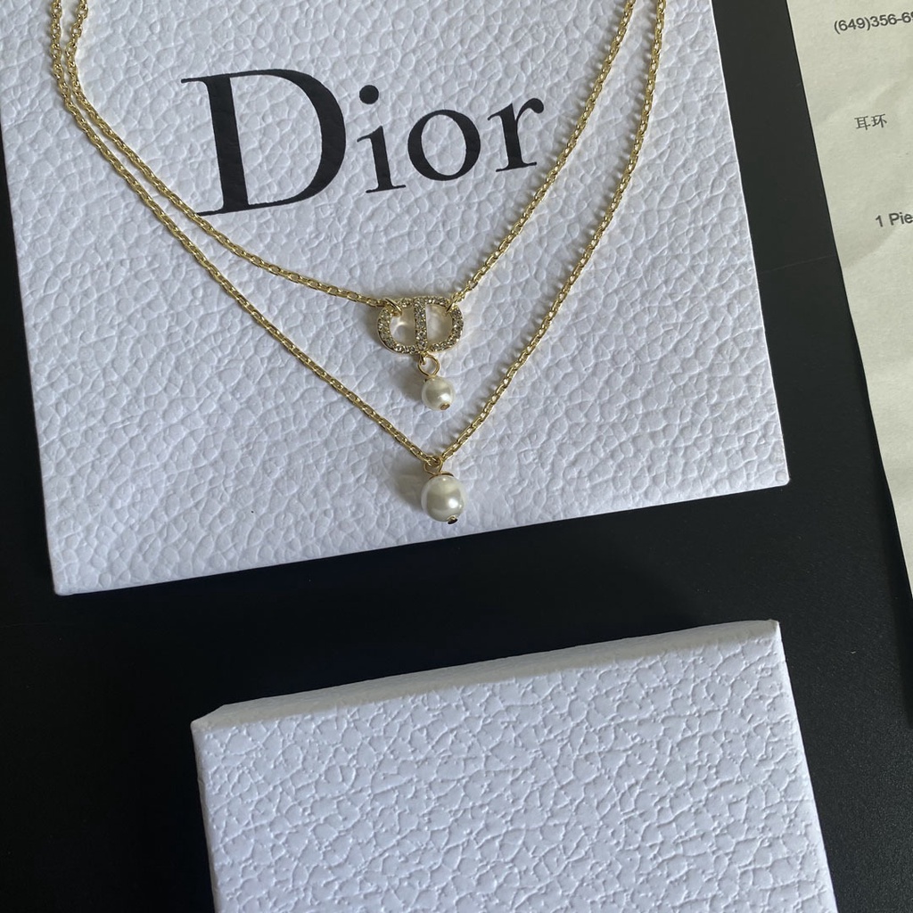 Vòng cổ Mặt Chữ Dior Phong Cách Hàn Quốc Đơn Giản Cho Cặp Đôi