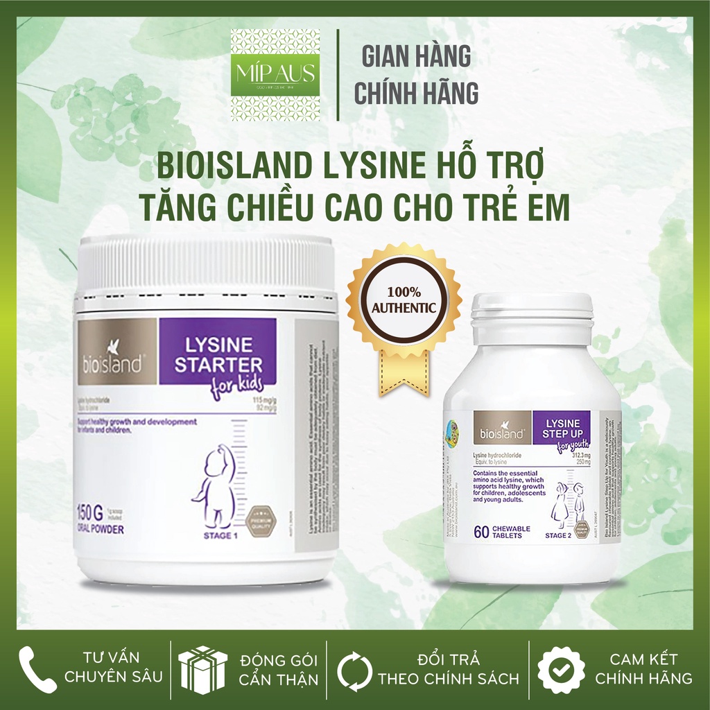 Bột Bioisland Lysine cho bé – Bột Tăng Chiều Cao Và Tăng Khả Năng Hấp Thụ Canxi