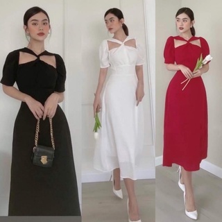 Đầm xoè xoắn ngực so hot