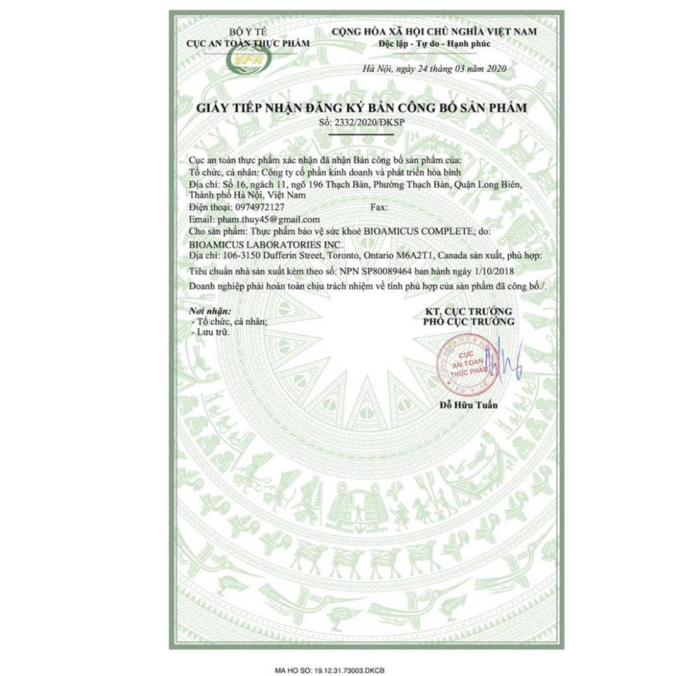 Men vi sinh Bioamicus Complete Siro Tăng đề kháng Men tiêu hoá cho bé hộp 10ml