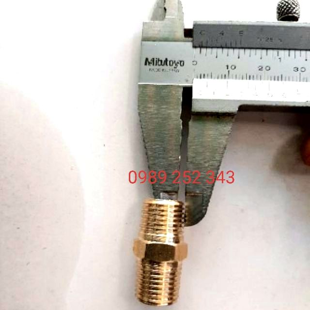 Nối 2 Đầu ren 13mm thau 100% đồng thau