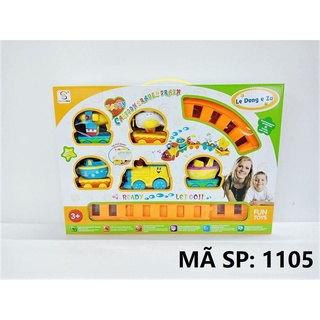 Đồ chơi xe lửa chạy trên đường ray - dùng pin - có khói - đèn - âm thanh | vinh đồ chơi