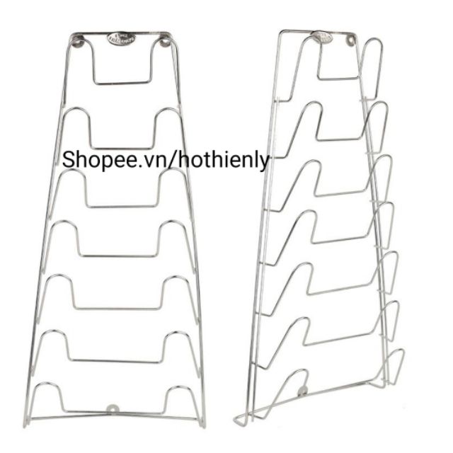 2 Kệ gài vung nồi inox 6tang, 7 tầng