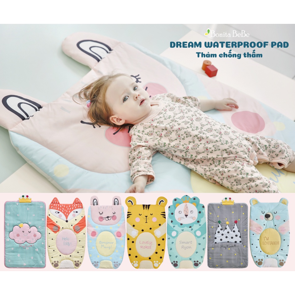 Thảm chống thấm cho bé  siêu thấm hút và thông thoáng nhập khẩu Bonitabebe HQ