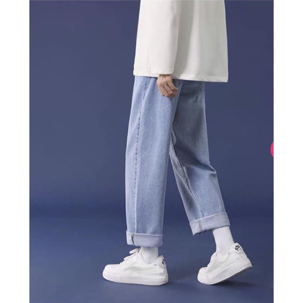 Quan jean nam baggy ống suông rộng style hàn quốc hot 2021 vanicamen xịn