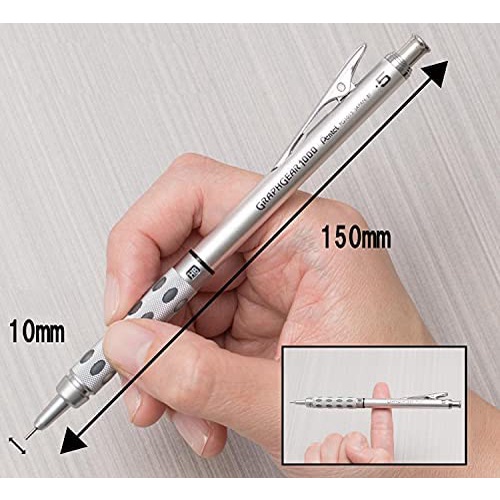 Chì Kim Kỹ Thuật Cao Cấp Pentel Graphgear 1000 | Thân Kim Loại Sang Trọng | 4 Cỡ ngòi