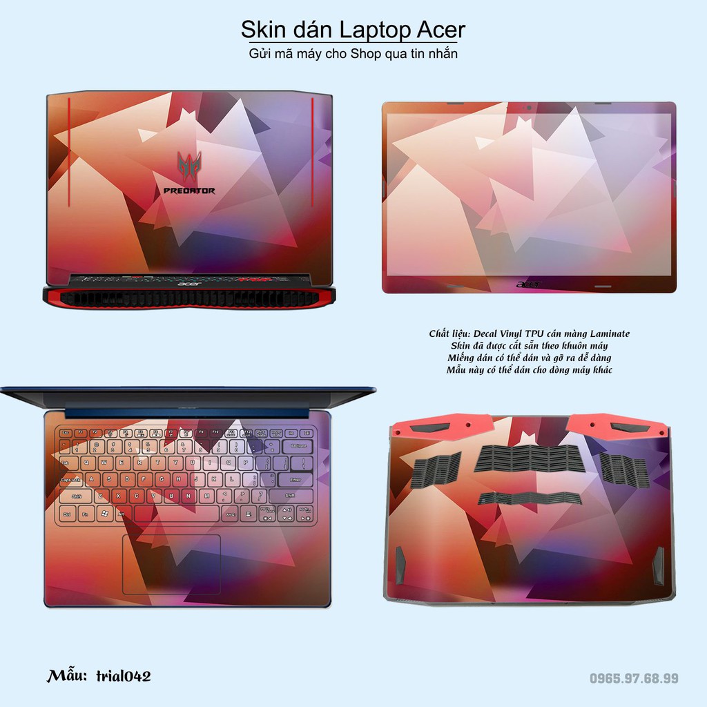 Skin dán Laptop Acer in hình Đa giác _nhiều mẫu 7 (inbox mã máy cho Shop)