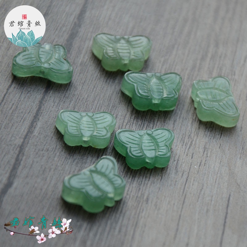 Mặt Dây Chuyền Hình Bướm 18MM Bằng Đá Thạch Anh Tự Nhiên