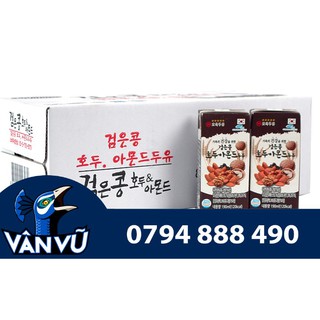 Sữa Hạt Óc Chó Ít Đường Hạnh Nhân Đậu Đen Hàn Quốc Nature Thùng 24 Hộp X 190ml