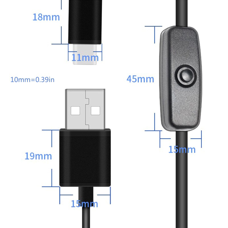 Cáp Sạc 5v 3a 3000ma Usb Type-C Cho Raspberry Pi 4 4b