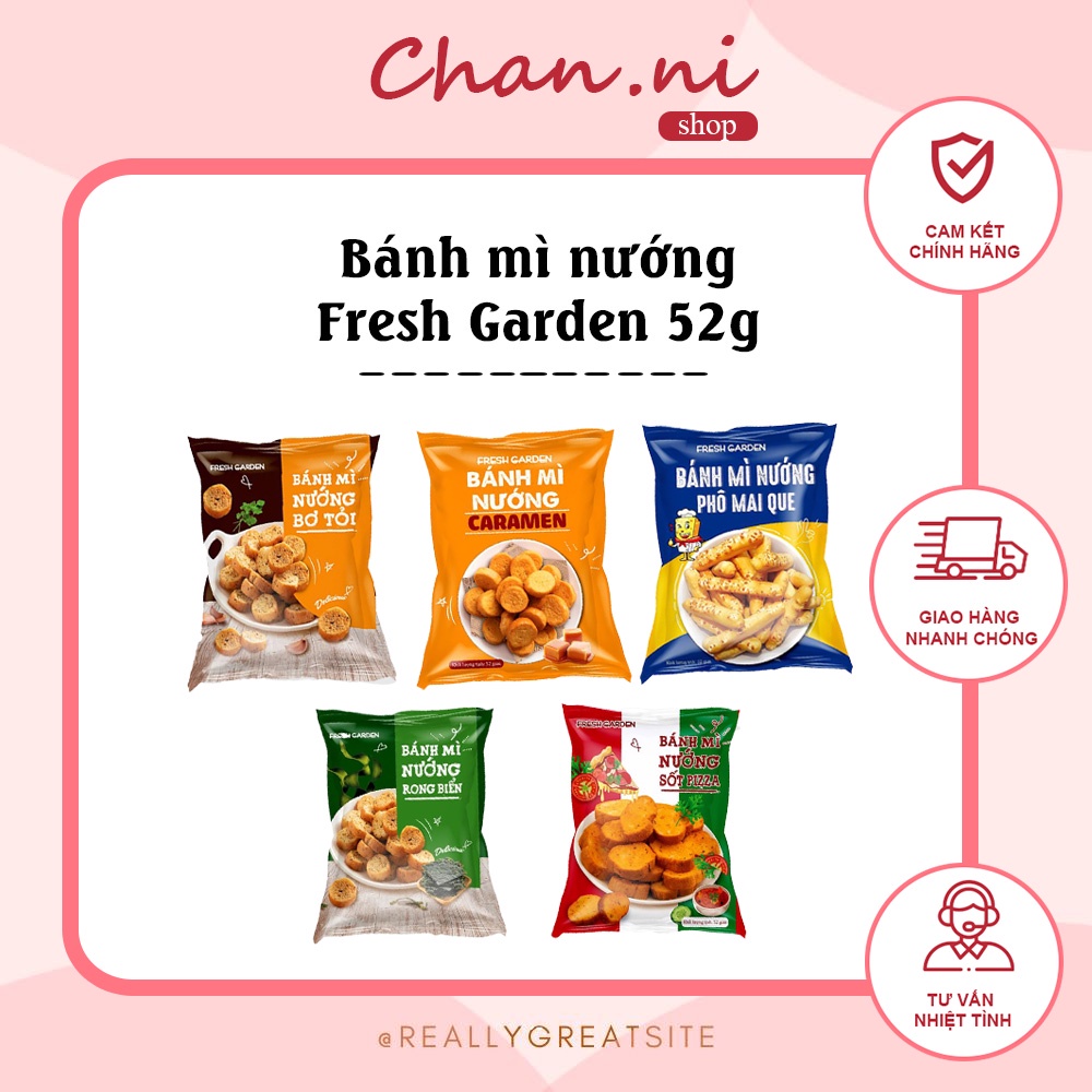 Bánh mì nướng Fresh Garden gói 52g