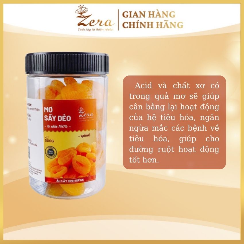 Mơ Vàng Sấy Dẻo Úc Không Đường Thơm Ngon Tư Nhiên (500g)