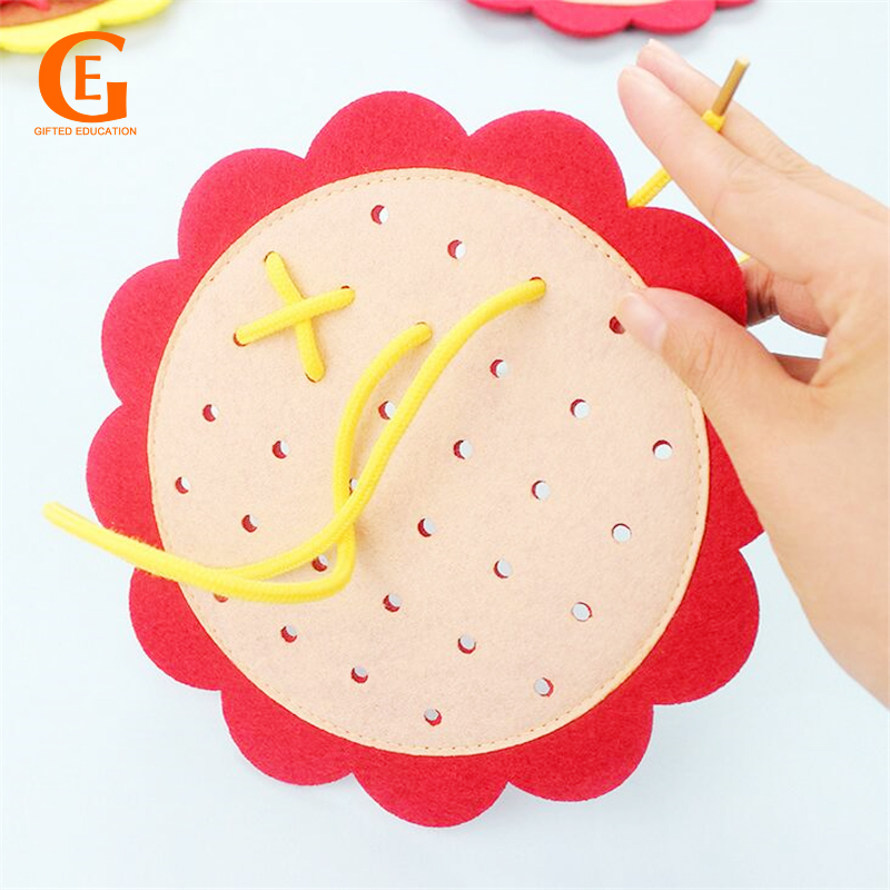 Bộ Đồ Chơi Xỏ Chỉ Hình Hoa Hướng Dương DIY Dành Cho Trẻ Mẫu Giáo