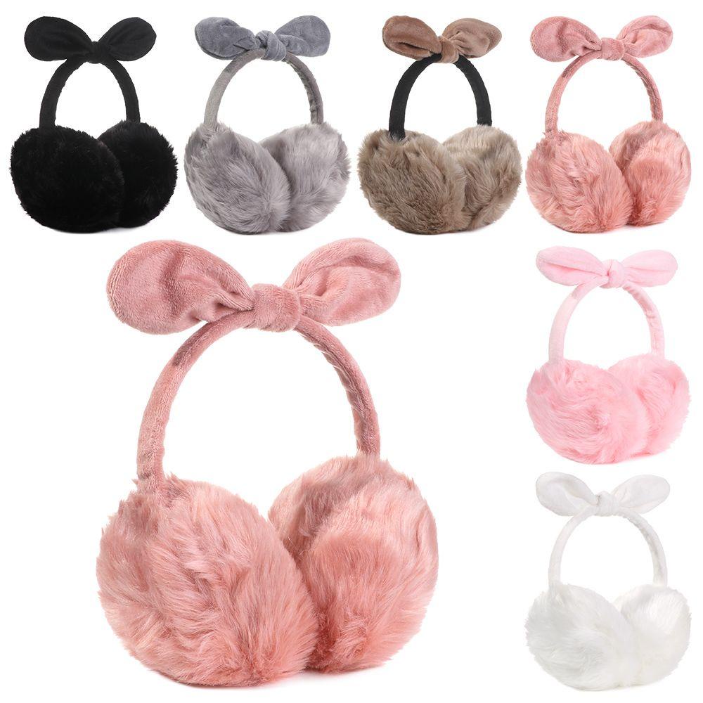 Okdeals Chụp Tai Giữ Ấm Mùa Đông Đính Nơ