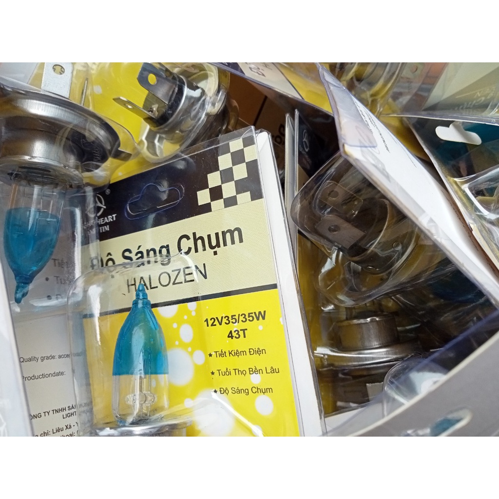 Bóng đèn Pha H4 xe máy 12V 35W Halogen siêu sáng