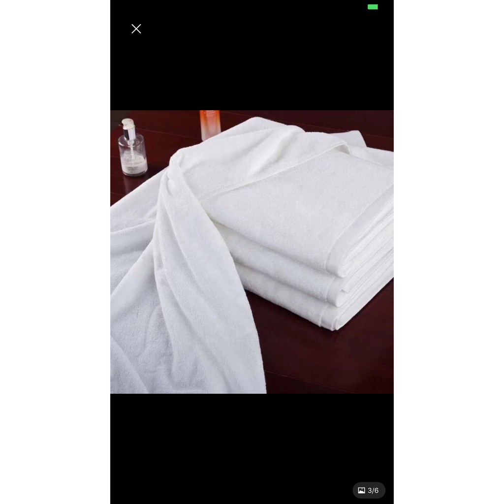 [Xả hàng] Khăn tắm trắng 50*100 cm, 210 gr
