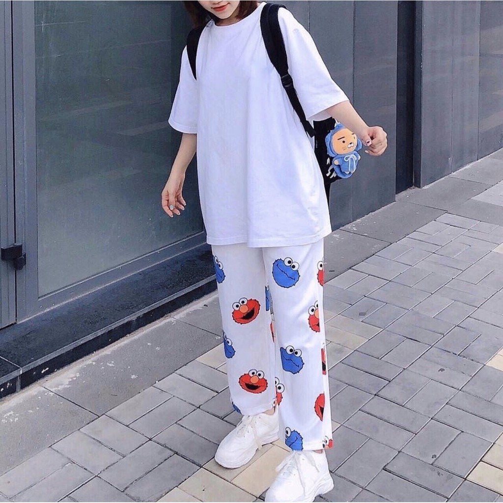 QUẦN DÀI CARTOON HOẠT HÌNH UNISEX NAM NỮ PERRY ELMO Q-015 | BigBuy360 - bigbuy360.vn
