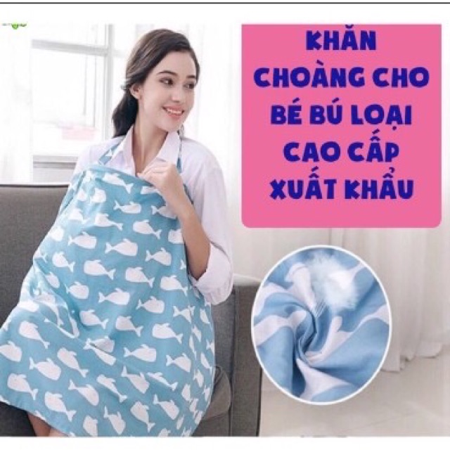 Khăn choàng cho bé bú đa năng cao cấp kích thước 65x95cm